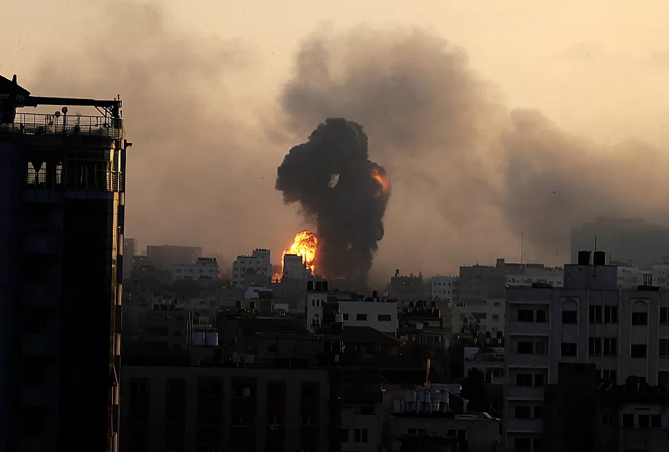 Primer ministro israelí, Benjamin Netanyahu, en un encendido discurso ante el Congreso de Estados Unidos. Defendió la guerra en Gaza.