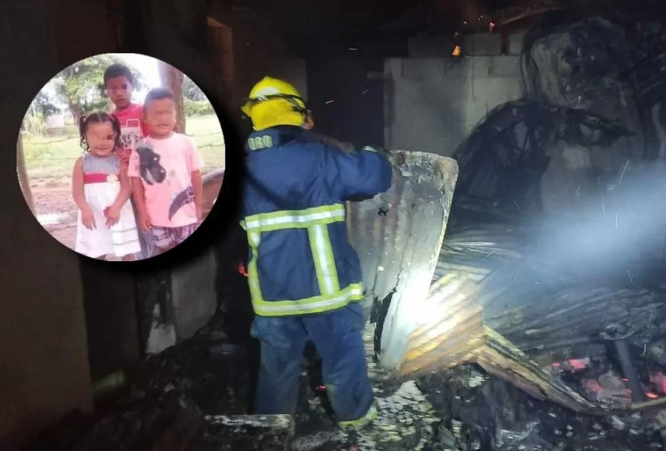 Trágico incendio cobra la vida de tres menores en Roatán