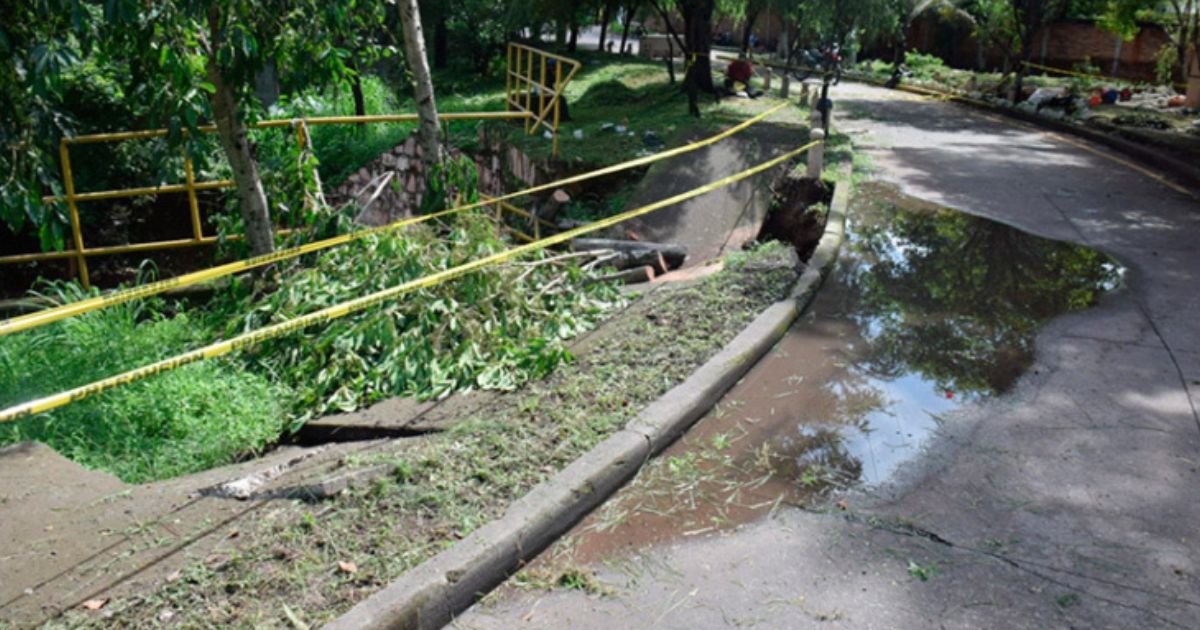 Tormentas activan fallas, desatan derrumbes en colonias y pasos peatonales de Tegucigalpa (VIDEO)