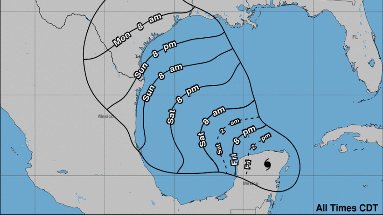 Beryl se degrada a tormenta tropical sobre la Península de Yucatán y amenaza a Texas