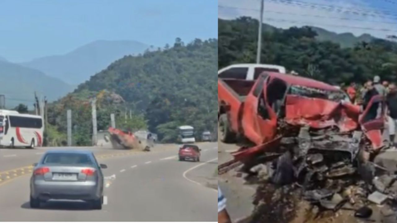 Fuerte accidente tránsito en la carretera CA-5 grabado en videos