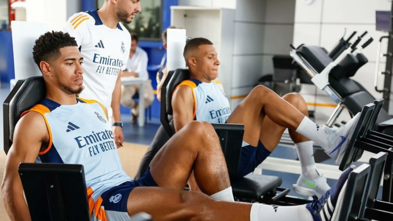 Mbappé entrena con el Real Madrid