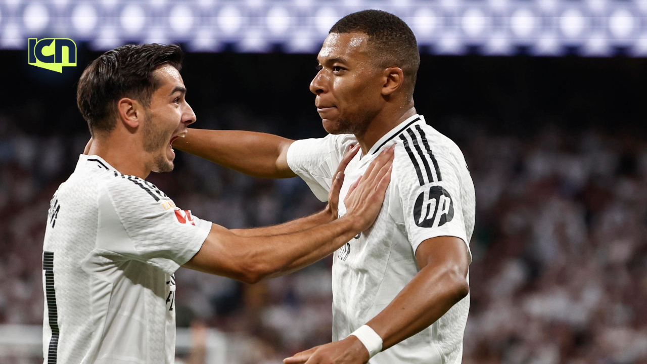 Mbappé marca sus primeros goles con el Real Madrid